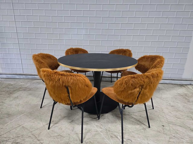 Restaurant meubel set bestaande uit 1 tafel en 6 stoelen - afbeelding 1 van  10
