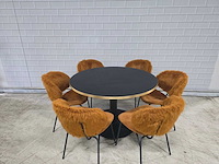 Restaurant meubel set bestaande uit 1 tafel en 6 stoelen - afbeelding 3 van  10
