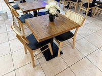 Restaurant tafel met 2 stoelen - afbeelding 1 van  4