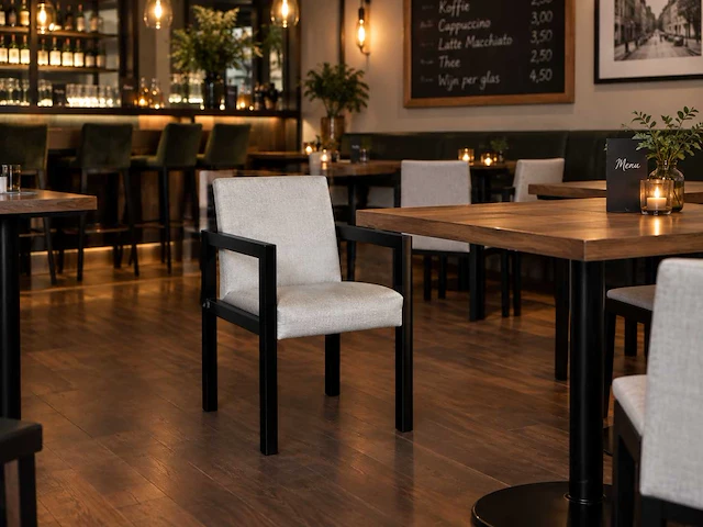 Restaurantstoel met armleuning (6x) - afbeelding 1 van  5