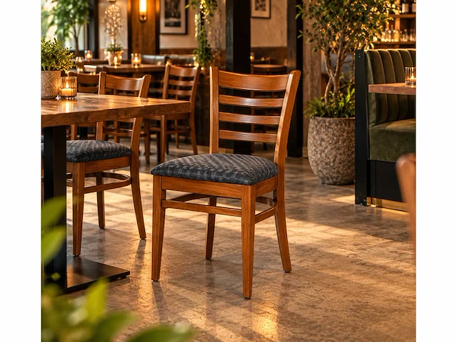 Restaurantstoel ruitje (17x) - afbeelding 1 van  2
