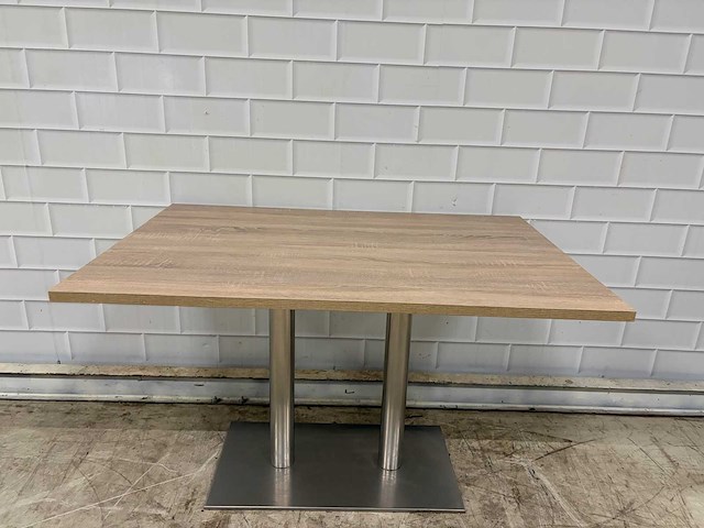 Restauranttafel (3x) met rvs voet - afbeelding 2 van  5