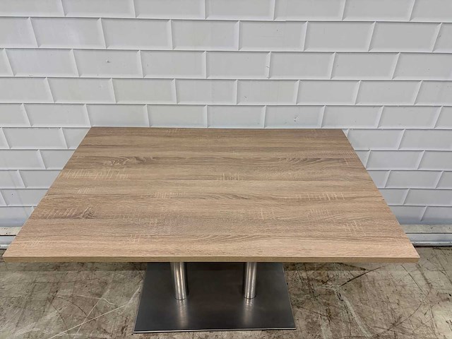 Restauranttafel (3x) met rvs voet - afbeelding 3 van  5