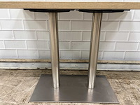 Restauranttafel (3x) met rvs voet - afbeelding 4 van  5