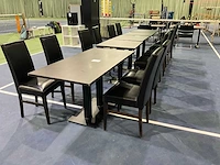 Restauranttafel (5x) + 12 stoelen - afbeelding 1 van  6