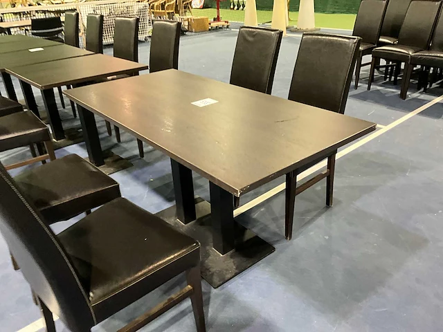 Restauranttafel (5x) + 12 stoelen - afbeelding 3 van  6