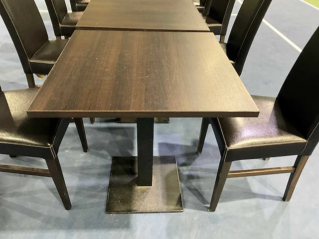 Restauranttafel (5x) + 12 stoelen - afbeelding 4 van  6