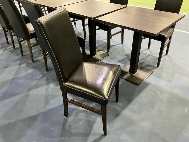Restauranttafel (5x) + 12 stoelen - afbeelding 5 van  6