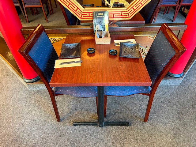 Restauranttafel (70x70x75 cm) (4x) - afbeelding 2 van  3
