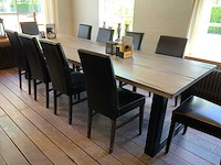 Restauranttafel met 10 restaurantstoelen - afbeelding 2 van  6