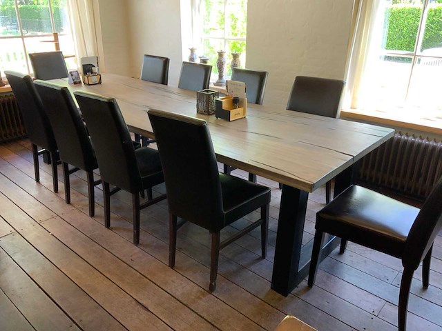 Restauranttafel met 10 restaurantstoelen - afbeelding 3 van  6