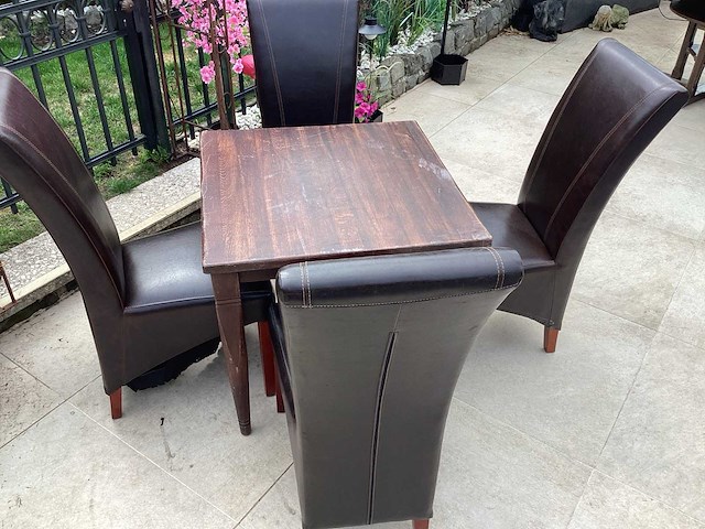 Restauranttafel met 4 stoelen - afbeelding 3 van  6