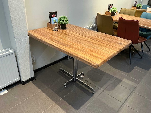Restauranttafel met chroom onderstel (4x) - afbeelding 1 van  3