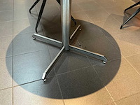 Restauranttafel met chroom onderstel (6x) - afbeelding 2 van  3