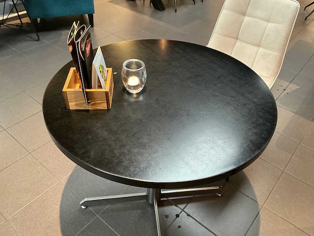 Restauranttafel met chroom onderstel (6x) - afbeelding 3 van  3