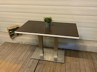 Restauranttafel met rvs onderstel (2x) - afbeelding 1 van  4