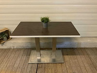 Restauranttafel met rvs onderstel (2x) - afbeelding 2 van  4