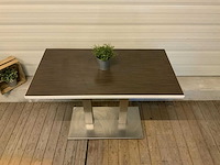 Restauranttafel met rvs onderstel (2x) - afbeelding 3 van  4