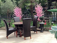 Restauranttafel rond met 4 stoelen - afbeelding 1 van  3
