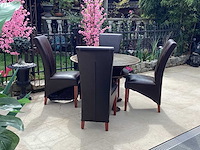Restauranttafel rond met 4 stoelen - afbeelding 3 van  6