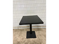 Restauranttafel stalen voet en houten blad (4x) - afbeelding 3 van  5