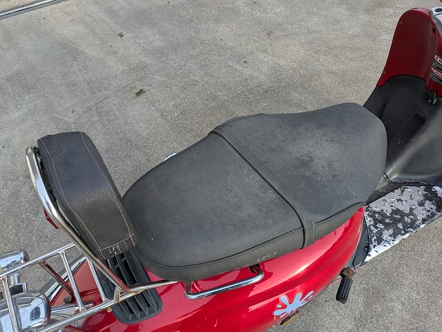 Retro bromscooter, la souris, grande retro zn50qt-e, rood, 2016 - afbeelding 6 van  32