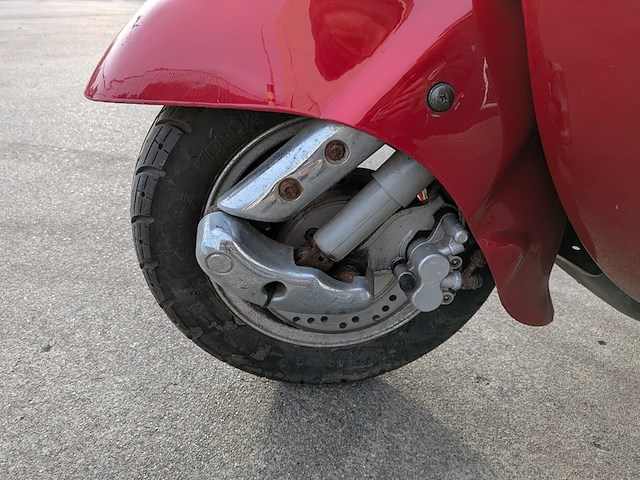 Retro bromscooter, la souris, grande retro zn50qt-e, rood, 2016 - afbeelding 25 van  32