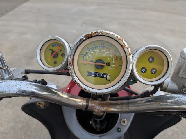 Retro bromscooter, pico, jl50qt, donkergrijs / antraciet, 2007 - afbeelding 4 van  28