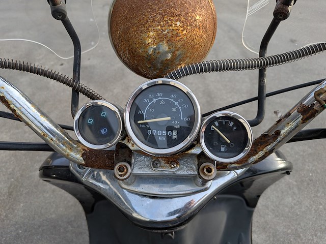 Retro bromscooter, znen, grande retro - zn50qt-hs, zwart, 2012 - afbeelding 9 van  39