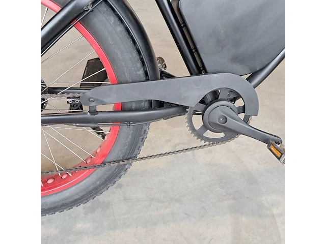 Retro elektrische fatbike, zwart - afbeelding 10 van  19