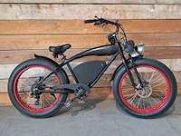 Retro elektrische fatbike, zwart
