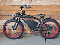 Retro elektrische fatbike, zwart - afbeelding 12 van  19