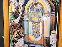 Retro metalen wandbord met een afbeelding van de klassieke wurlitzer 1015 jukebox - afbeelding 3 van  5