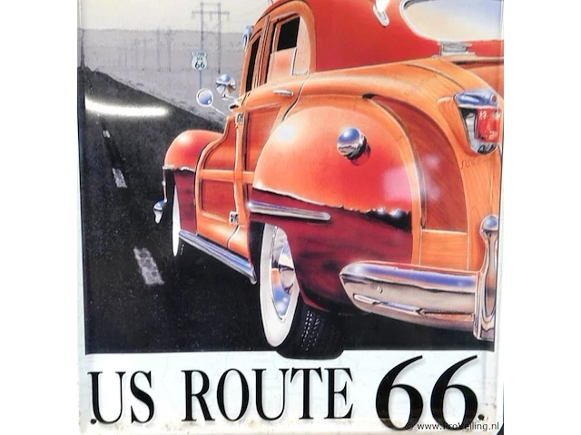 Retro metalen wandbord van us route 66 - afbeelding 3 van  5