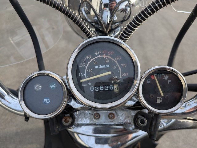 Retro scooter, la souris, grande retro, zwart, 2018 - afbeelding 2 van  24