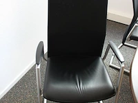 Retro vergadertafel met vier sledestoelen. afmeting tafel 240 x 120 cm. hoogte 75 cm - afbeelding 3 van  4