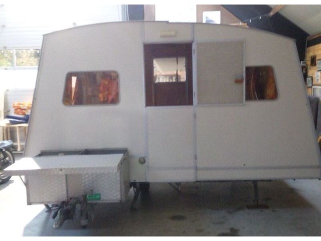 Retro vouw (klap) caravan, rapido , confort, wit, jaren 70 - afbeelding 22 van  30