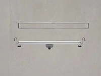 Reversible douchegoot 100x7x7 cm rvs