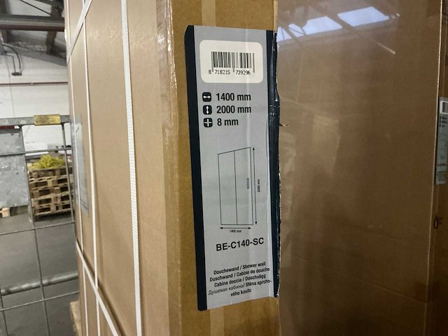 Revital be-c140-sc doucheschuifdeur 140x80cm - afbeelding 2 van  4