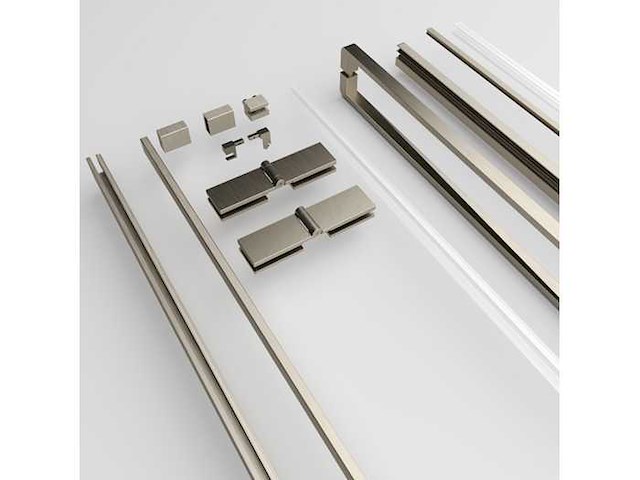 Revital montageset tira linea + cuadra matt brushed - afbeelding 2 van  3