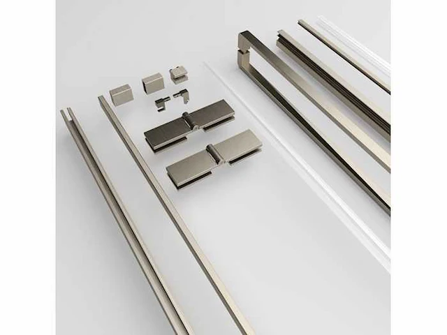 Revital montageset tira linea + cuadra matt brushed - afbeelding 1 van  3