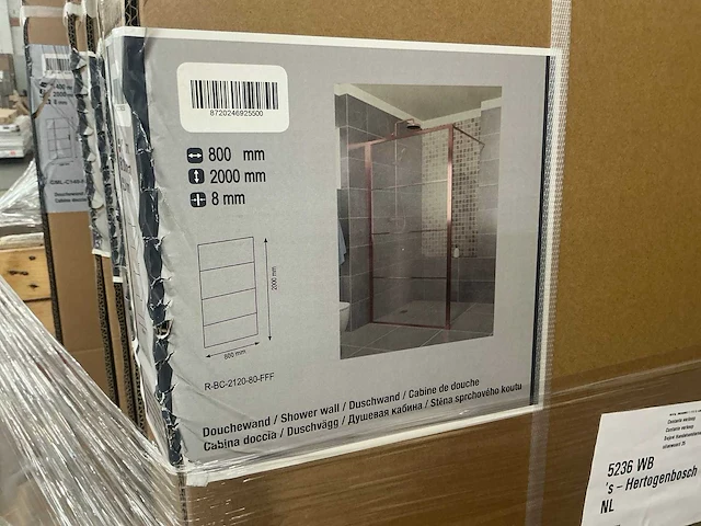 Revital r-bc-2120-80-fff douchewand inloopdouche (2x) - afbeelding 2 van  4