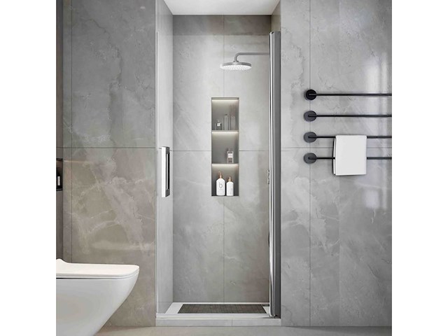 Revital r-qp-g80s-r douche draaideur 80cm - afbeelding 1 van  3