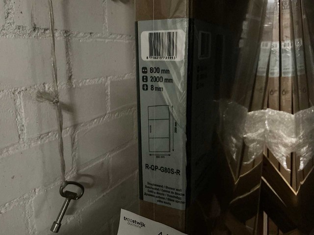 Revital r-qp-g80s-r douche draaideur 80cm - afbeelding 2 van  3