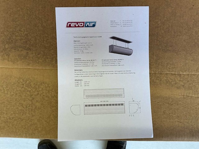 Revo-air econ 200w en 150w luchtgordijn (2x) - afbeelding 5 van  5
