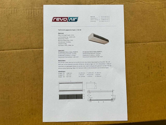 Revo-air li light 150w luchtgordijn (3x) - afbeelding 3 van  7