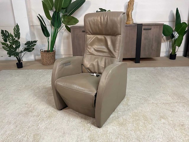 Revo electrische leren relax fauteuil - afbeelding 3 van  8