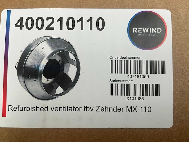 Rewind mx 110 400210110 gereviseerde ventilatormotor - afbeelding 3 van  3