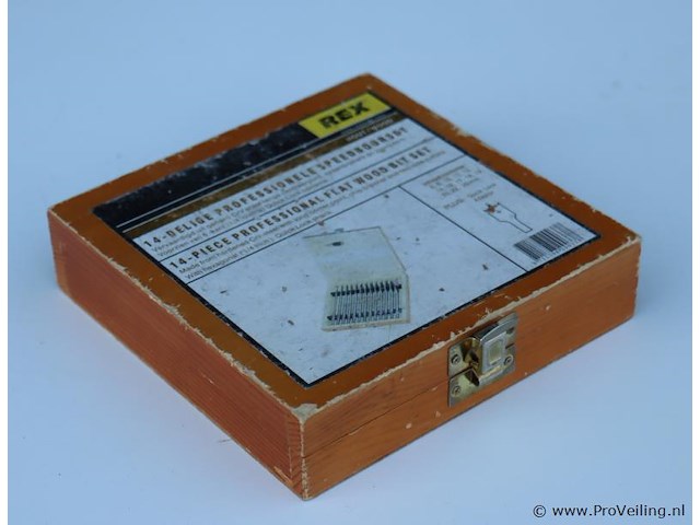 Rex speedborenset incl. houten opbergkist; 14-delig - afbeelding 1 van  5