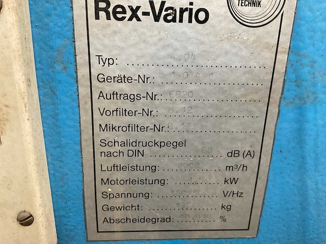 Rex-vario 4.04 lasdampafzuiginstallatie - afbeelding 6 van  7